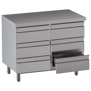 photo 1 table sur armoire avec 6 tiroirs