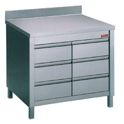 Photo 1 matériel référence TACS107U-D: Table sur armoire avec 6 tiroirs GN1/1
