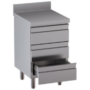 Photo 1 matériel référence TACS67D-SA8: Table sur armoire avec 3 tiroirs, avec dosseret arrière