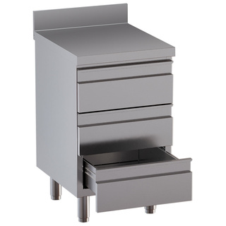 photo 1 table sur armoire avec 3 tiroirs, avec dosseret arrière