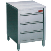 Photo 1 matériel référence TACS67U: Table sur armoire avec 3 tiroirs