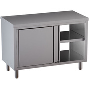 Photo 1 matériel référence TAP207-SA1: Table armoire neutre, portes coulissantes, traversante centrale
