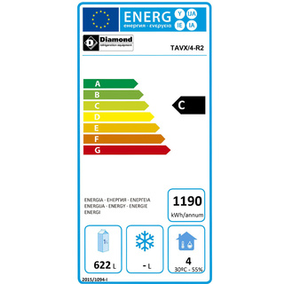 photo 2 refroidisseur de bouteilles, acier inox, 4 portes, 783 lt.