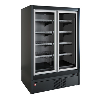 photo 1 meuble mural congélation, libre-service, portes battantes - full black