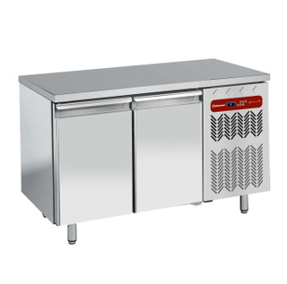 photo 2 table frigorifiques ventilée, 2 portes gn 1/1 + kit bloc 2 tiroirs (1/2+1/2 h200) pour tg&ts...