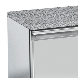 photo 4 table frigorifique, ventilée, 2 portes en 600x400 - top en granit