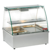 Photo 1 matériel référence VBE-211: Vitrine chauffante, bain-marie 2x GN 1/1, panoramique