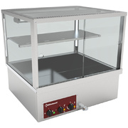 Photo 1 matériel référence VBME-2X: Vitrine chauffante, bain-marie 2x GN 1/1, panoramique