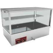 Photo 1 matériel référence VBME-3X: Vitrine chauffante, bain-marie 3 GN 1/1, panoramique