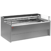 Photo 1 matériel référence VZ25G8-VR2SS: Comptoir vitrine réfrigéré à vitre Self-service, ventilé, avec réserve - GRIS