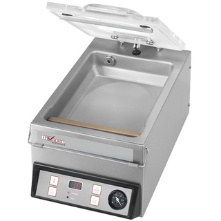 photo 1 machine sous vide, couvercle bombé, cuve acier inox 4 m3/h