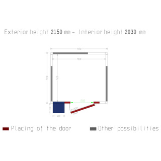 photo 4 chambre iso 60 avec groupe, dim.int. 1830 x 1630 xh 2030 mm (6,06 m³ )