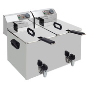 Photo 1 matériel référence WR-EF16-D8: Friteuse de table électrique 2x 8 litres  robinet de vidange