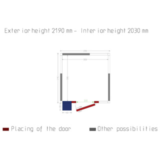 photo 2 chambre iso 80 avec groupe, dim.int. 2030 x 2030 x h2030mm 8,37m