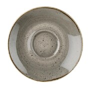 Photo 1 matériel référence DK567: Soucoupes à cappuccino rondes churchill stonecast grises 185mm lot de 12