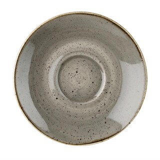 photo 1 soucoupes à cappuccino rondes churchill stonecast grises 185mm lot de 12