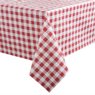 photo 1 nappe pvc à carreaux rouges 1370 x 2280mm