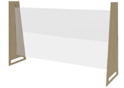 Ecran de protection de comptoir chêne clair Bolero 860 x 750mm
