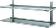 Etagère DOUBLE murale sur crémaillère 1600x355