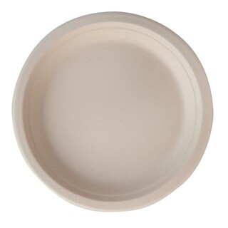photo 1 assiettes rondes compostables en fibres de blé egreen 230 mm lot de 1000