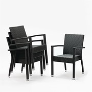 Fauteuils en rotin PE Bolero anthracite