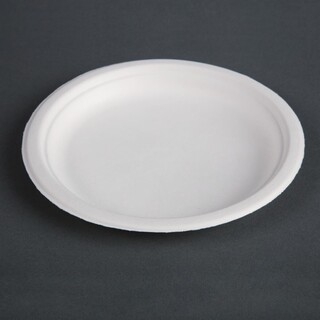 photo 4 assiettes en bagasse compostables fiesta compostable 17,9 cm x50