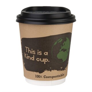 photo 2 couvercles gobelets boissons chaudes cpla compostables fiesta compostable 225 ml lot de 1000