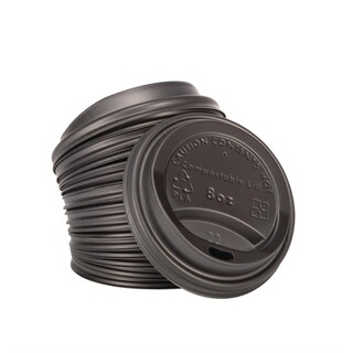 photo 5 couvercles gobelets boissons chaudes cpla compostables fiesta compostable 225 ml lot de 1000