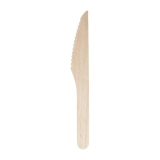 photo 5 couteaux en bois biodégradables lot de 100
