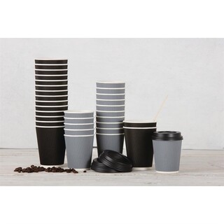 photo 3 couvercles noirs pour gobelets 225ml fiesta recyclable lot de 1000