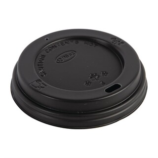 photo 1 couvercles noirs pour gobelets 340ml et 455ml fiesta recyclable lot de 50