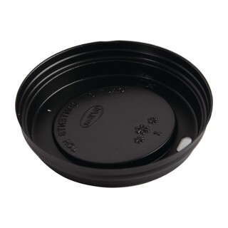 photo 4 couvercles noirs pour gobelets 340ml et 455ml fiesta recyclable lot de 50