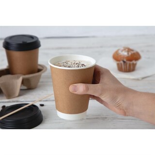 photo 7 couvercles noirs pour gobelets 340ml et 455ml fiesta recyclable lot de 50
