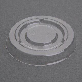 photo 1 couvercles pet transparents pour pots en bagasse fiesta recyclable lot de 1000