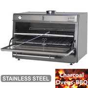Four-bbq à charbon, gn 2/1 gn1/1 150 kg/h /inox