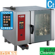 Four gaz touch vapeur directe/convection 6x gn 1/1 cleaning