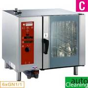 Four gaz vapeur directe et convection, 6x gn 1/1 cleaning