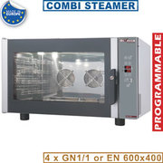 Four électrique vapeur-convection, programmable,4x gn 1/1 ou 600x400 mm
