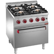 Fourneau 4 feux vifs gaz, four électrique gn 1/1