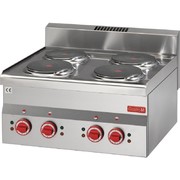 Fourneau 4 plaques électriques à poser Gastro M 600 60/60PCE