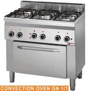 FOURNEAU 5 FEUX GAZ ET FOUR A CONVECTION ELECTRIQUE