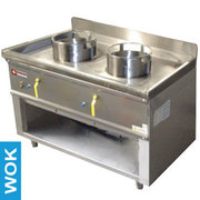 Fourneau wok 2 brûleurs