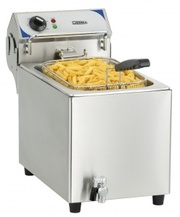 Friteuse électrique 10 L avec vidange 2.800 W monophasé