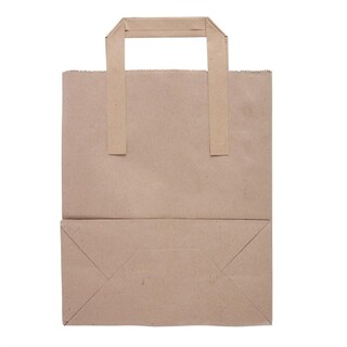 photo 3 sacs en papier recyclable marron 255 x 215mm