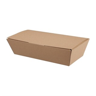 photo 1 boîtes alimentaires kraft compostables 250mm (lot de 150)