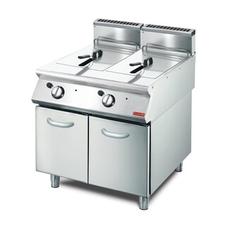 photo 1 friteuse gaz 2x 13l gastro m 70/80frgs13