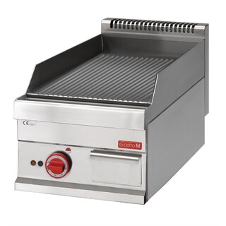 photo 1 plancha électrique gastro m 650 avec plaque rainurée 65/40ftre