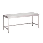 Photo 1 matériel référence GN106: Table inox sans étagère basse Gastro M 700 x 700 x 850mm