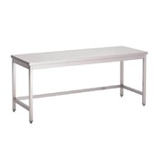 Photo 1 matériel référence GN107: Table inox sans étagère basse Gastro M 1000 x 700 x 850mm