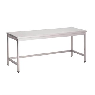 photo 1 table inox sans étagère basse gastro m 1200 x 700 x 850mm